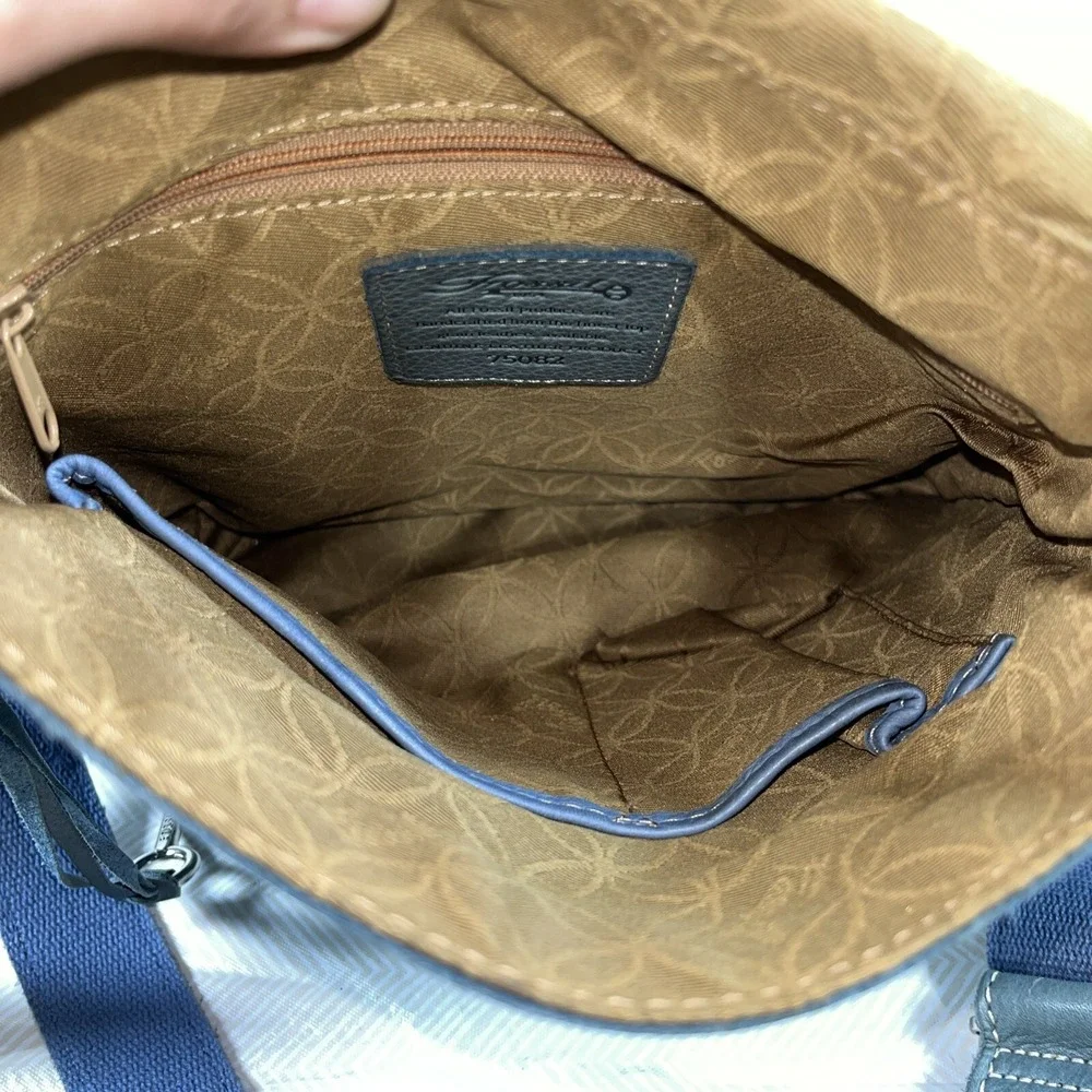 Fossil Leather Front‎ Pocket Back Wallet Crossbody Bag Soft Satchel Roomy Preppy